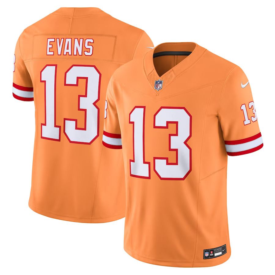 Men Tampa Bay Buccaneers #13 Mike Evans Nike Orange Throwback Vapor F.U.S.E. Limited NFL Jersey->youth nfl jersey->Youth Jersey